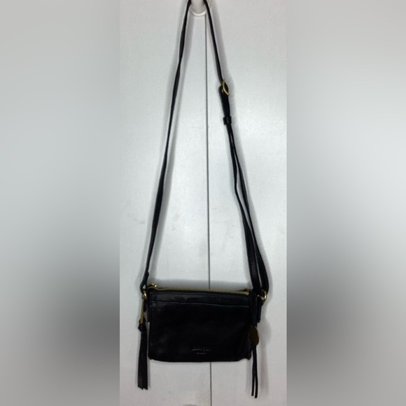 Margot genuine black leather crossbody bag. 7 x 5. - Picture 3 of 8